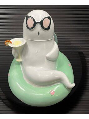 Here For Spooky Summer Ghost Figurine Cocktail & Floatie - Fun Decorative Accent